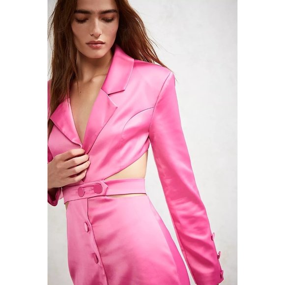 For Love & Lemons Marie Blazer Mini Dress in Pink - Picture 15 of 15